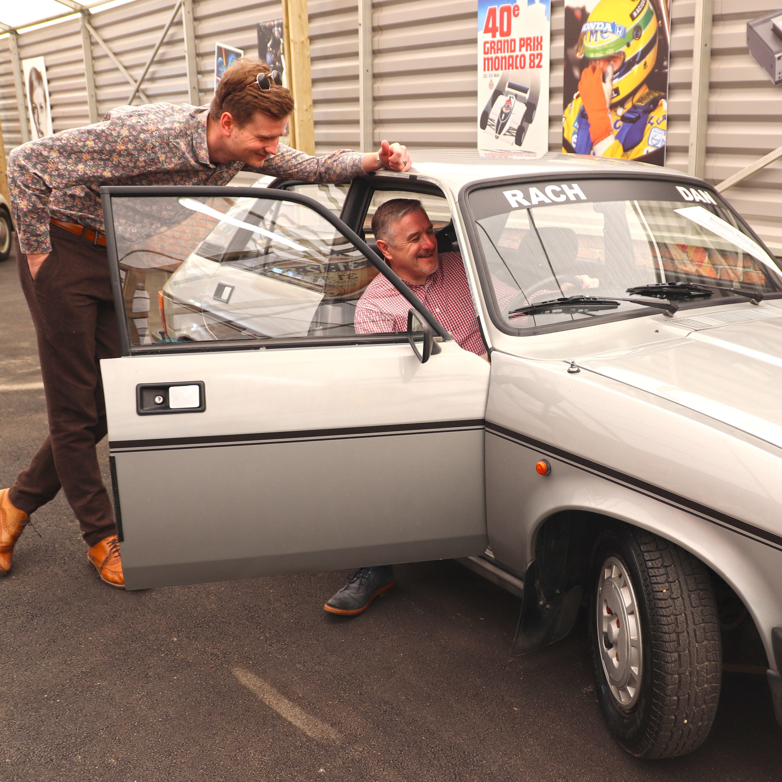Visitors inside the Austin Allegro in Beaulieu's new We Had One of Those attraction